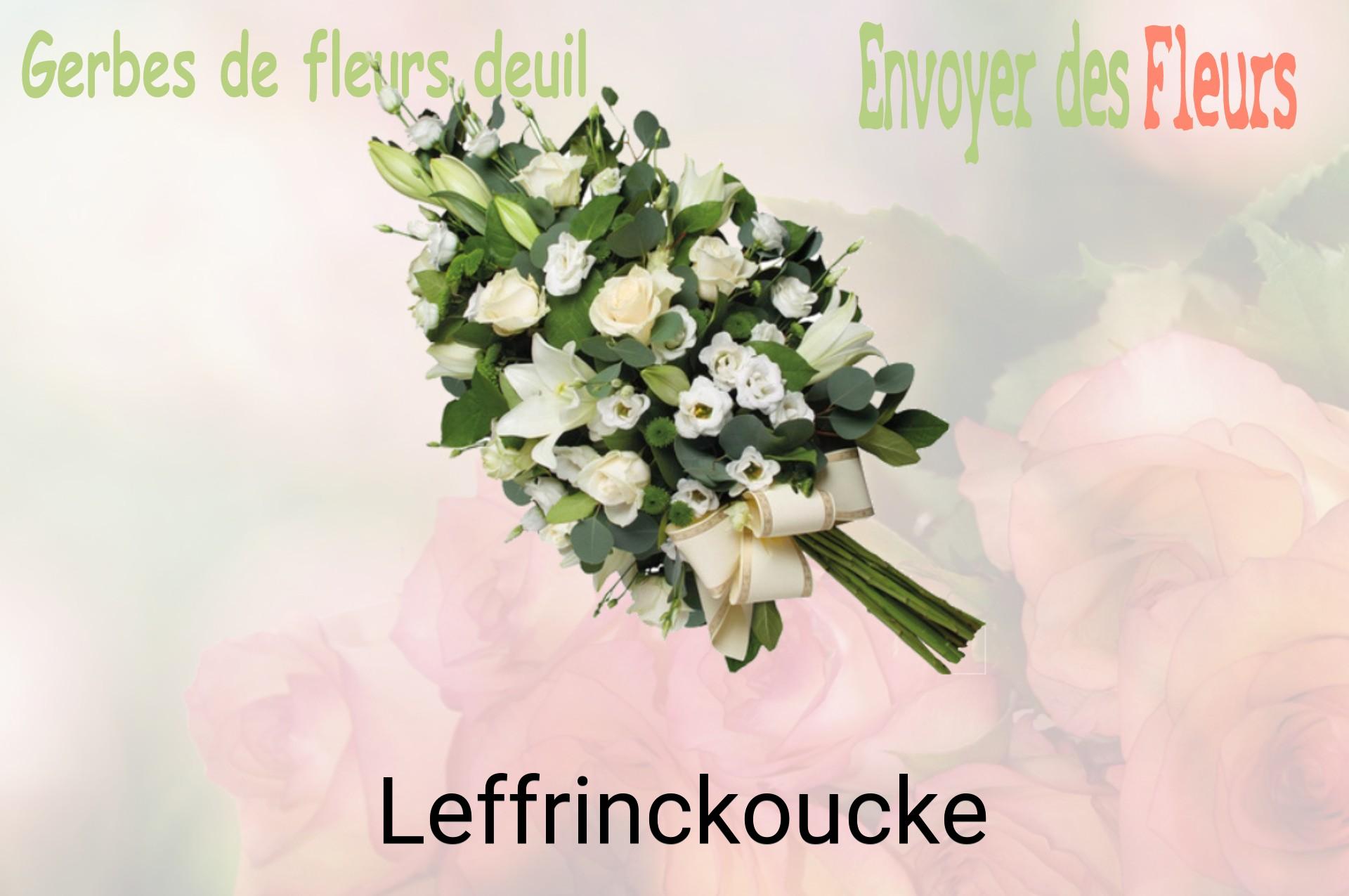 Gerbe de fleurs de deuil livrée à Leffrinckoucke